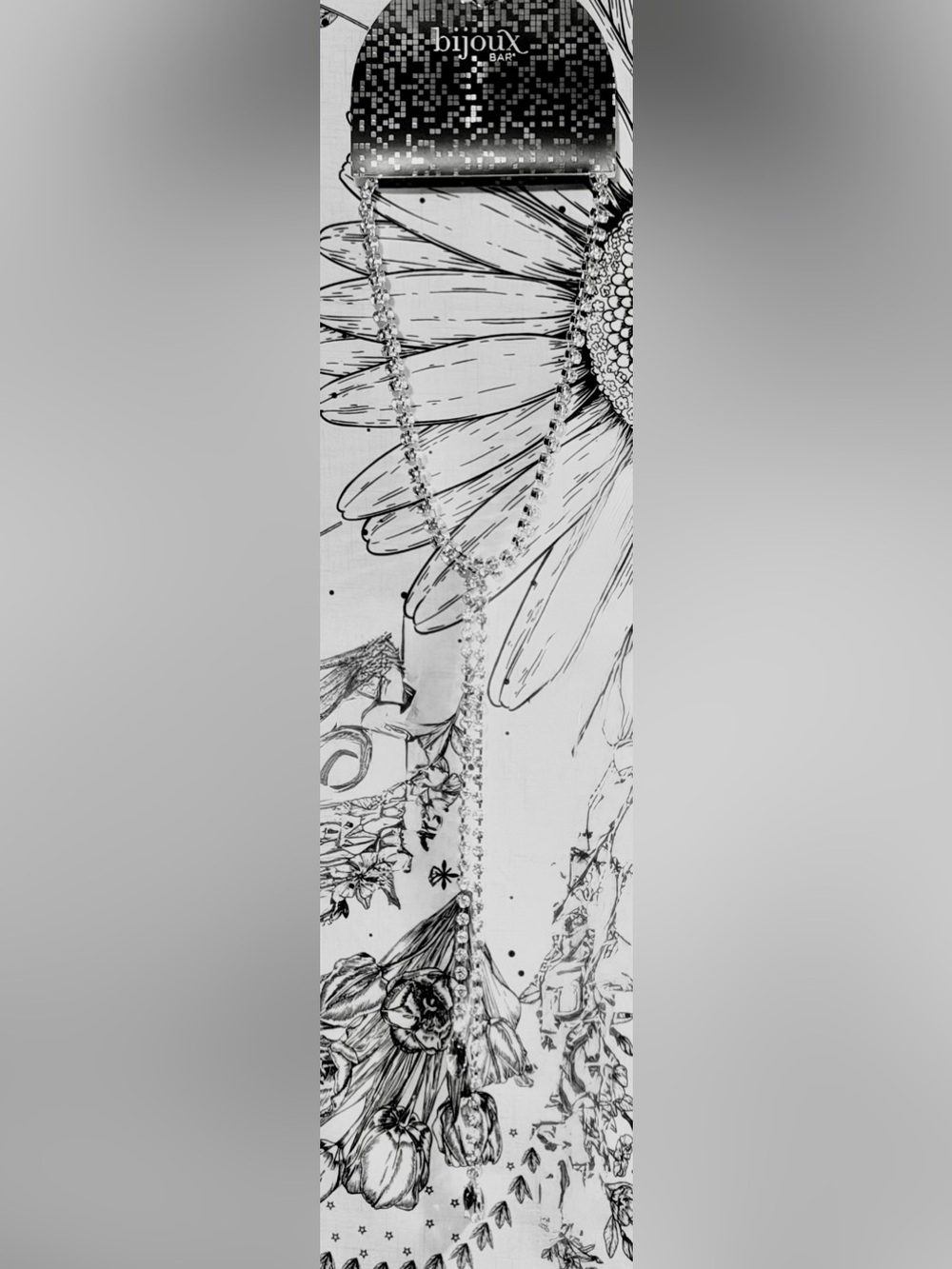 Bijoux Clear Crystal Beaded Wall Hanging - White/Silver